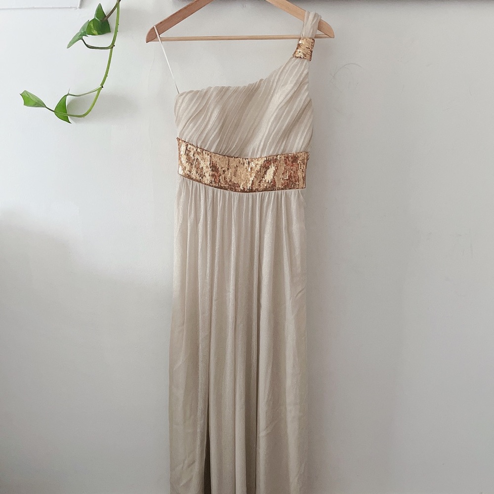 Single Shoulder chiffons dress (f)